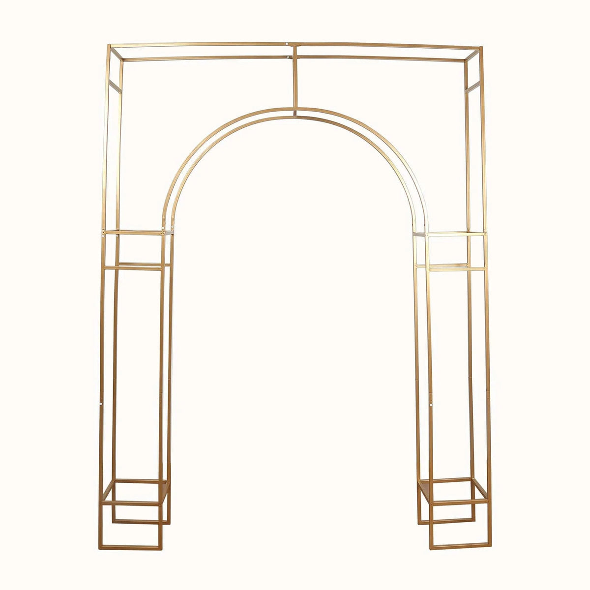 BalsaCircle 7 feet Gold Metal Wedding Arch in Arc de Triomphe Style Party Events Home Decorations Supplies