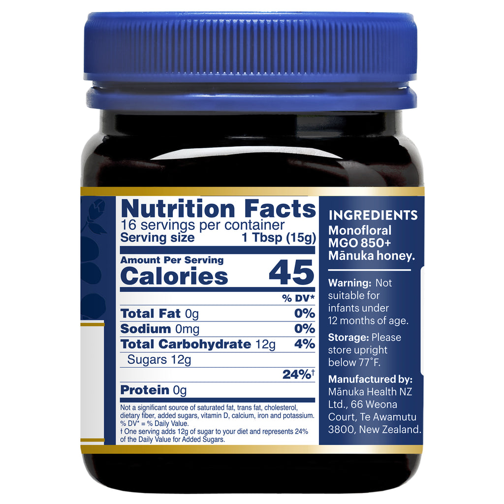 Manuka Health UMF 20+ (MGO 850+) Raw Manuka Honey 8.8 oz