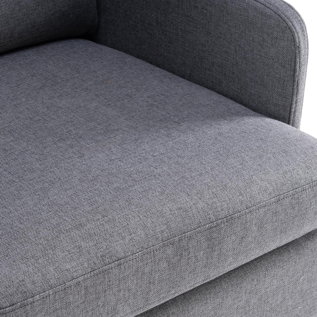 Ktaxon Fabric Accent Chair, Reading Armchair with Removable Cushion, Single Sofa with Extra Seat Depth for Living Room Bedroom Black