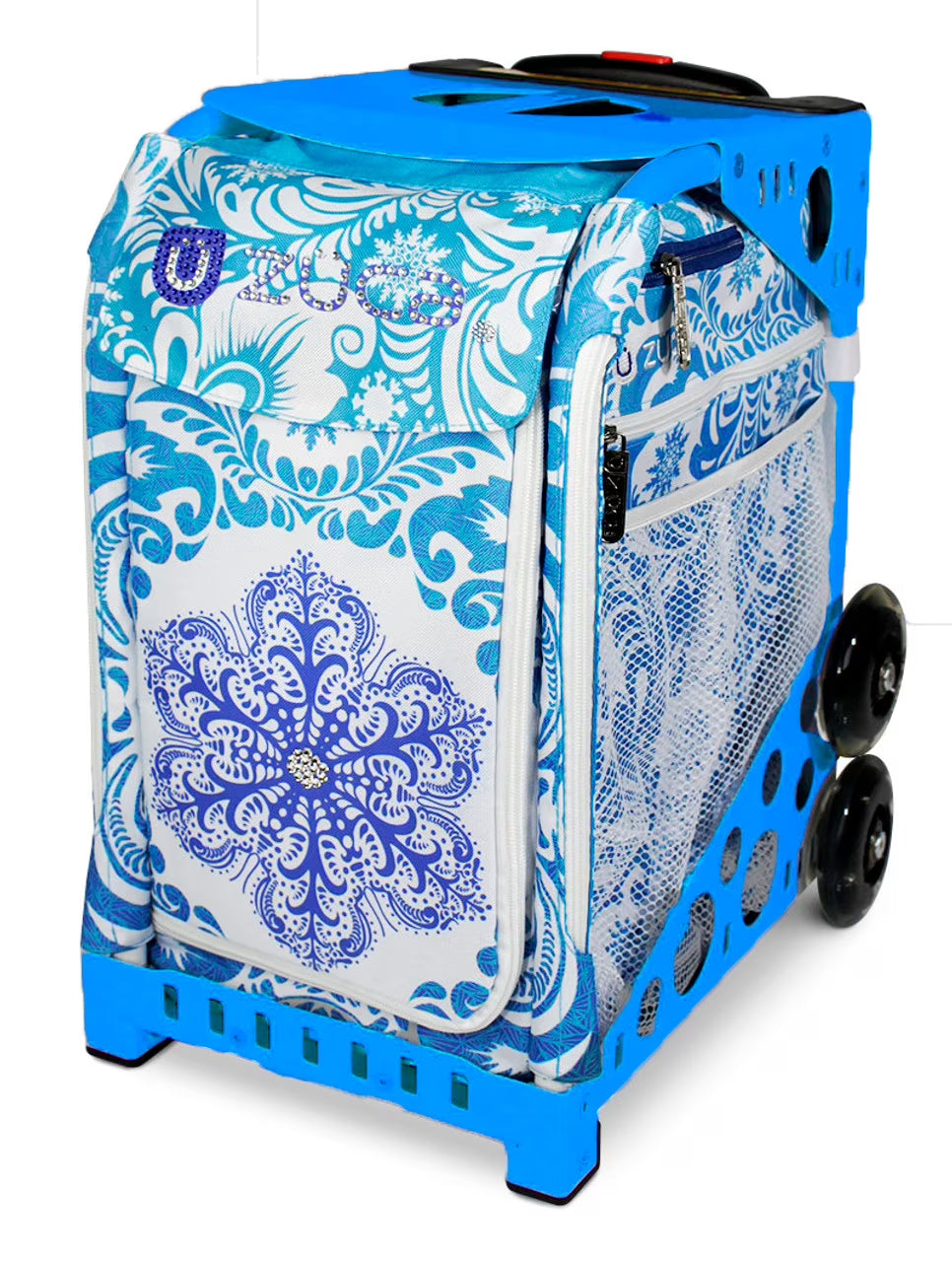 Zuca 18" Sport Bag - Ice Garden (Limited Edition) with Flashing Wheels (Black Frame)