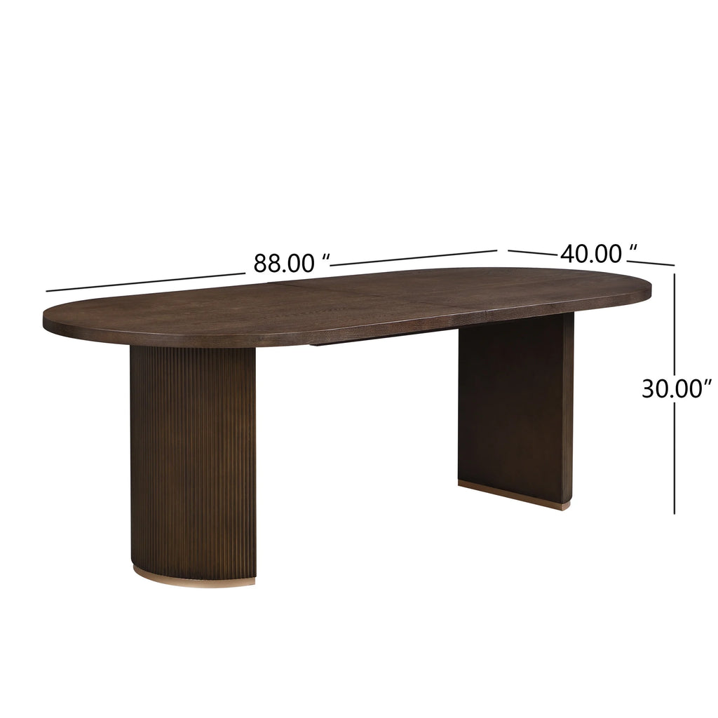 Christopher Knight Home Minimalist 88 Oval Dining Table for 4-6, Espresso