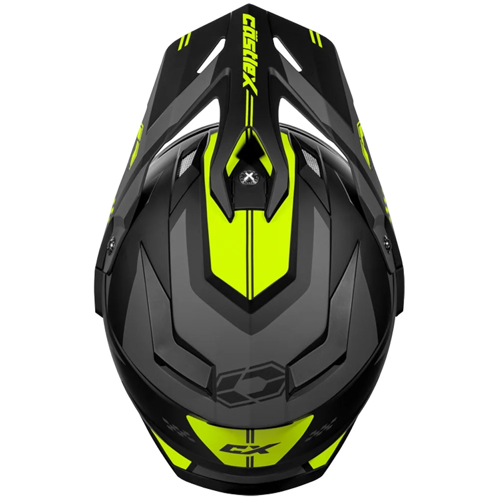 Castle X, 36-28152, Adult Dual Sport Snowmobile Helmet - Heated Shield - CX200 - WRATH - Matte Flo Orange, Small