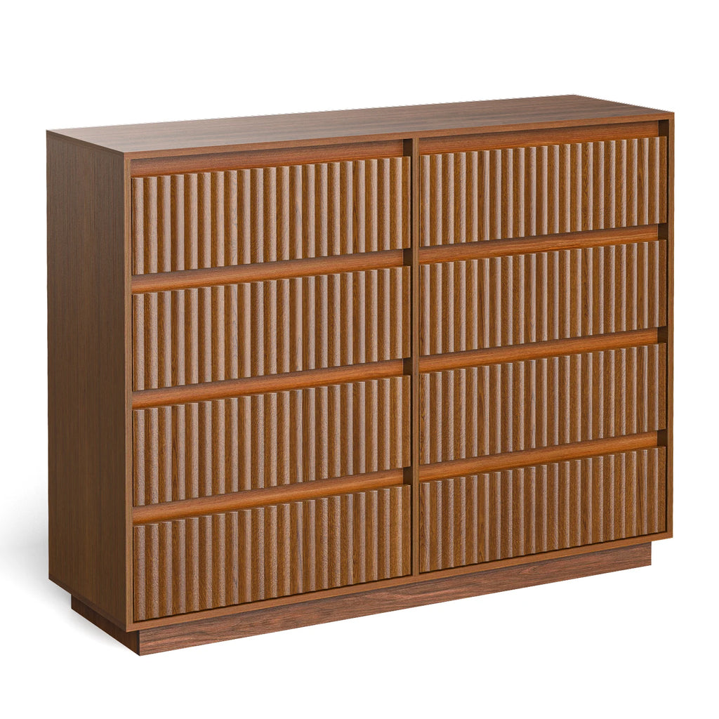 Wood Dresser, 6 Drawer Dresser for Bedroom, Modern Chest of Drawers with Deep Drawers Waterproof Living Room, Hallway, Entryway