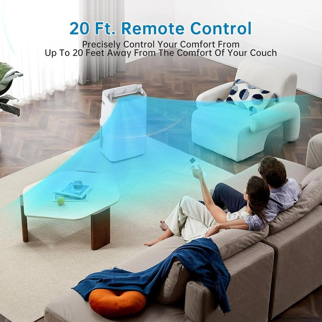 GAOMON 14000BTU Portable Air Conditioners Cool up to 750 Sq Ft, 3 in 1 Portable AC Units for Rooms with Fan & Dehumidifier, Remote Control, Sleep Mode, 24H Timer, Window Vent Kit,White