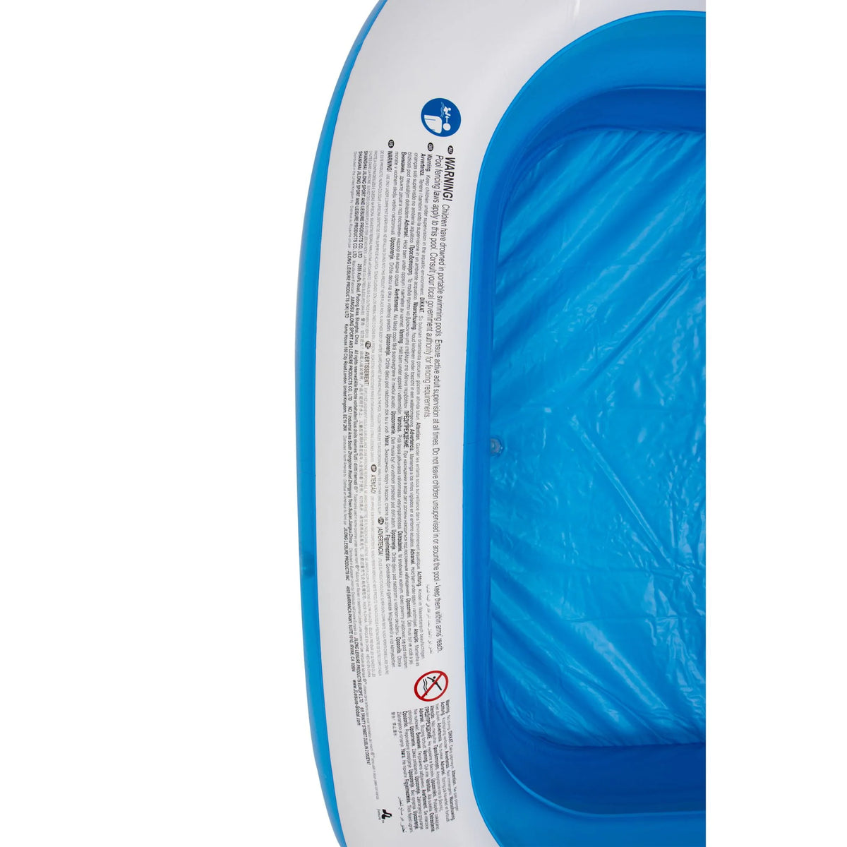 Pool Central 8.5' Blue and White Inflatable Rectangular Swimming Pool
