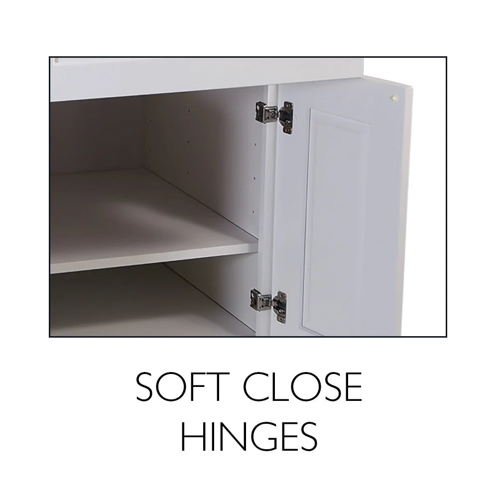 Design House Brookings Solid Wood Shaker Style Ready to Assemble Wall Kitchen Cabinet (30 x 12 x 24), Sherwin Williams? White
