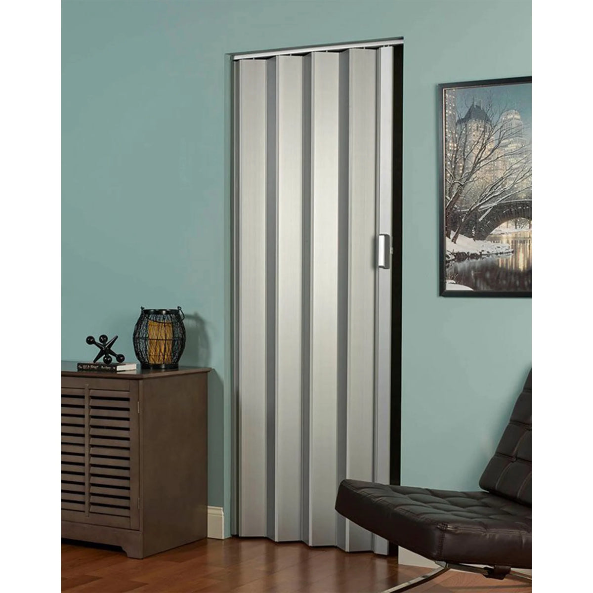 LTL Home Products EL4880S Spectrum Elite Vinyl Accordion Door, Elite Silver