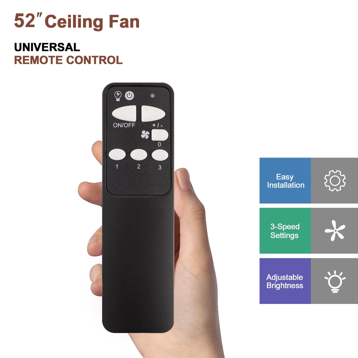 Simpol 52" Prominent Indoor Ceiling Fan with LED Light, Pull Chain and Remote Control, Reversible AC Motor, Walnut/Silver Reversible Blades and Satin Nickel Finish