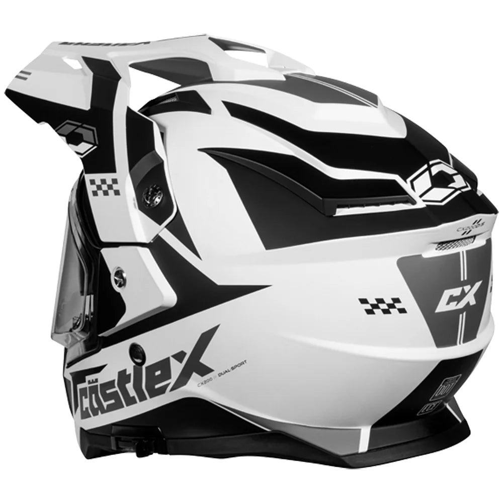 Castle X, 36-28152, Adult Dual Sport Snowmobile Helmet - Heated Shield - CX200 - WRATH - Matte Flo Orange, Small
