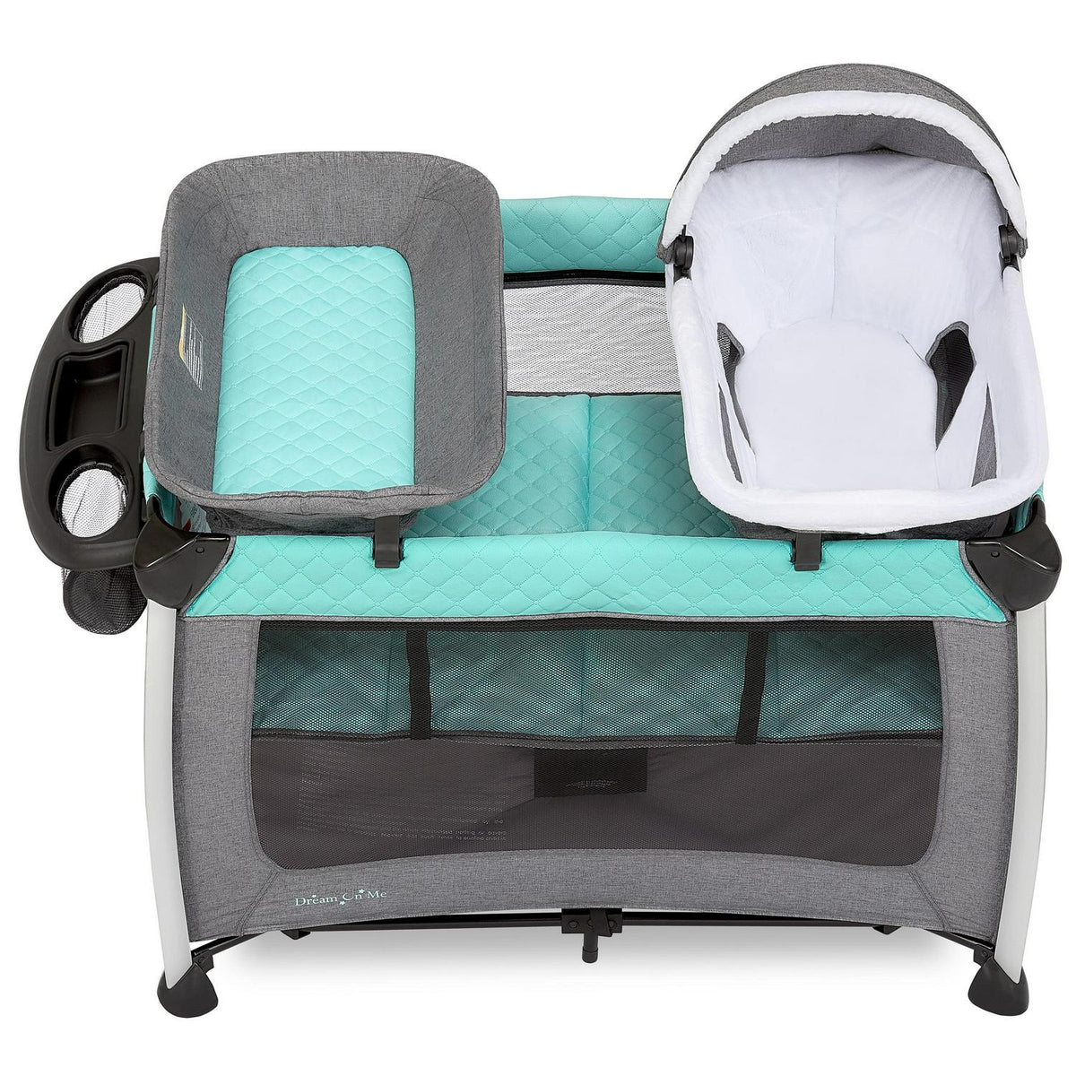 Dream On Me Princeton Deluxe Nap N Pack 3-in-1 Convertible Playard. Changer and Bassinet in Mint