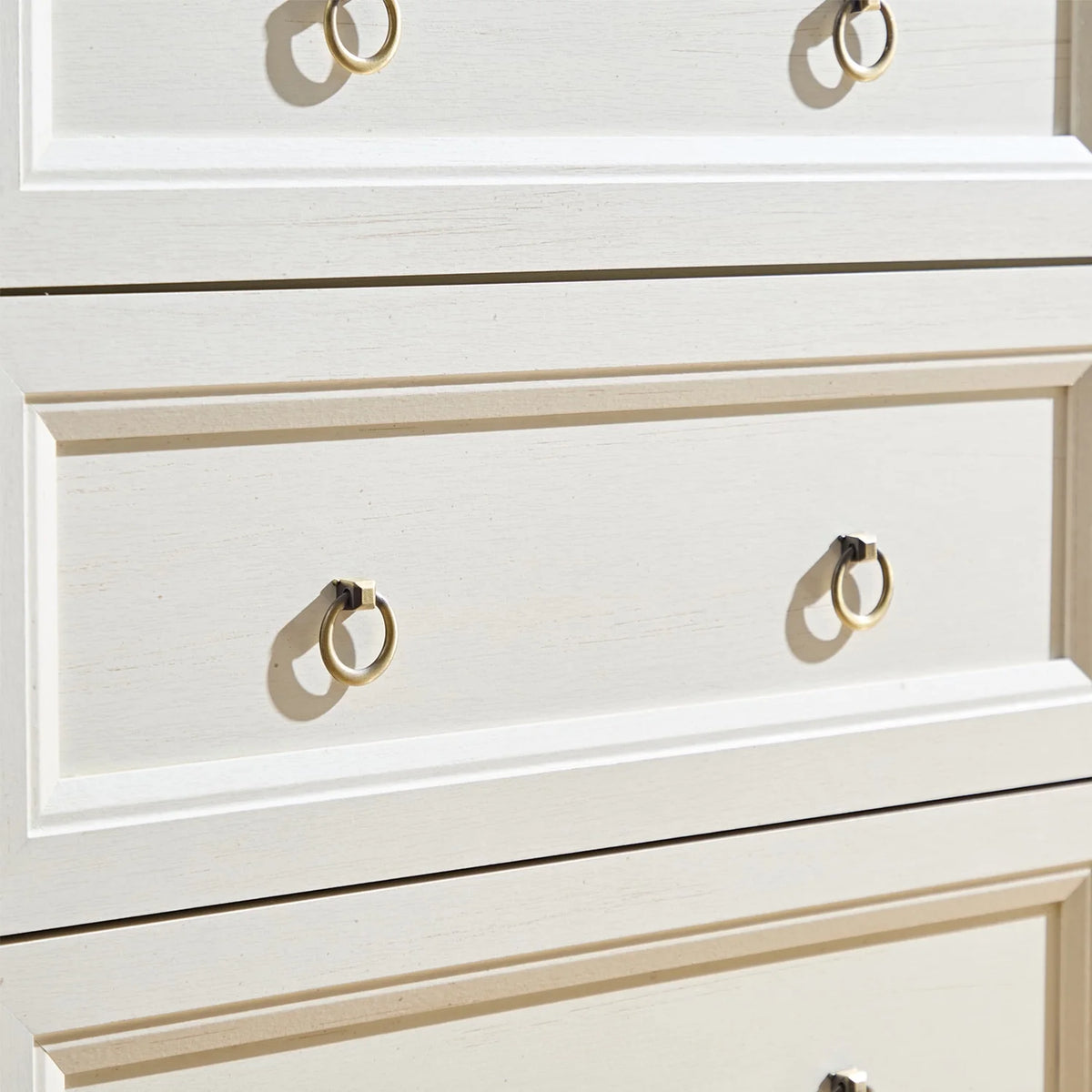 HIUU Farmhouse 8 Drawers Dresser,54 Inch Wide Rustic Wood Dressers & Chest of Drawers for Living Room, Bedroom, Hallway, Closet, Office, Antique White