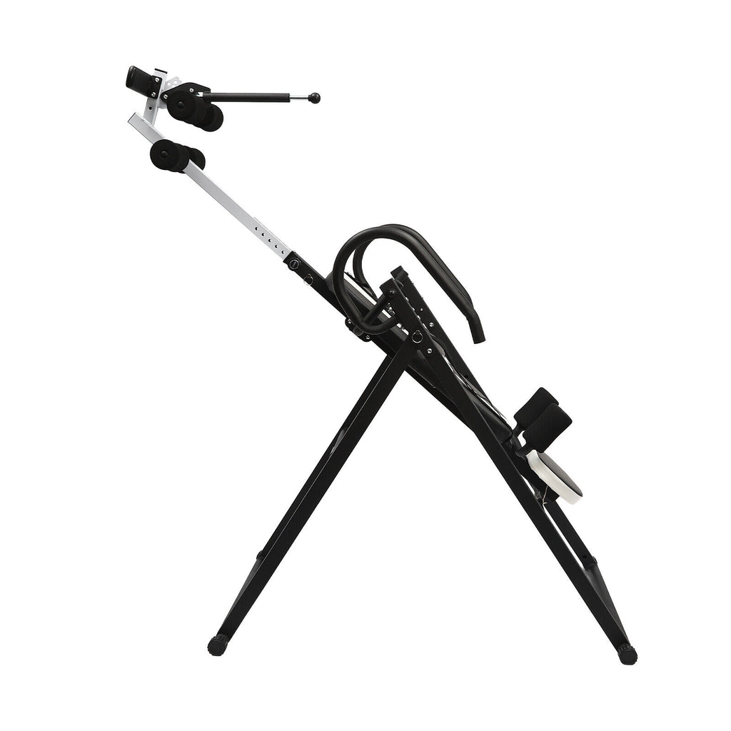 Foldable Inversion Table Teeter Advanced Back Pain Ankle Relief Gravity Fitness