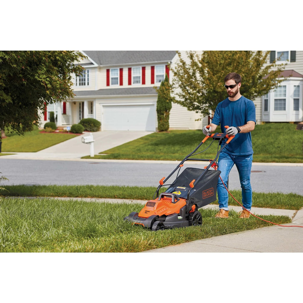 BLACK+DECKER 15 Corded Electric Push Walk-Behind Mower, Comfort Grip Handle