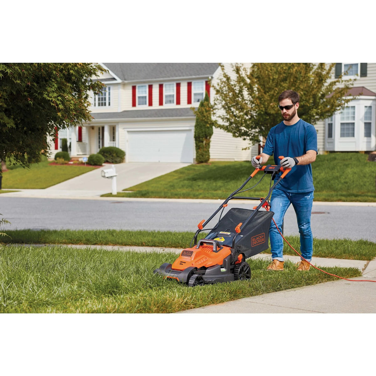 BLACK+DECKER 15 Corded Electric Push Walk-Behind Mower, Comfort Grip Handle