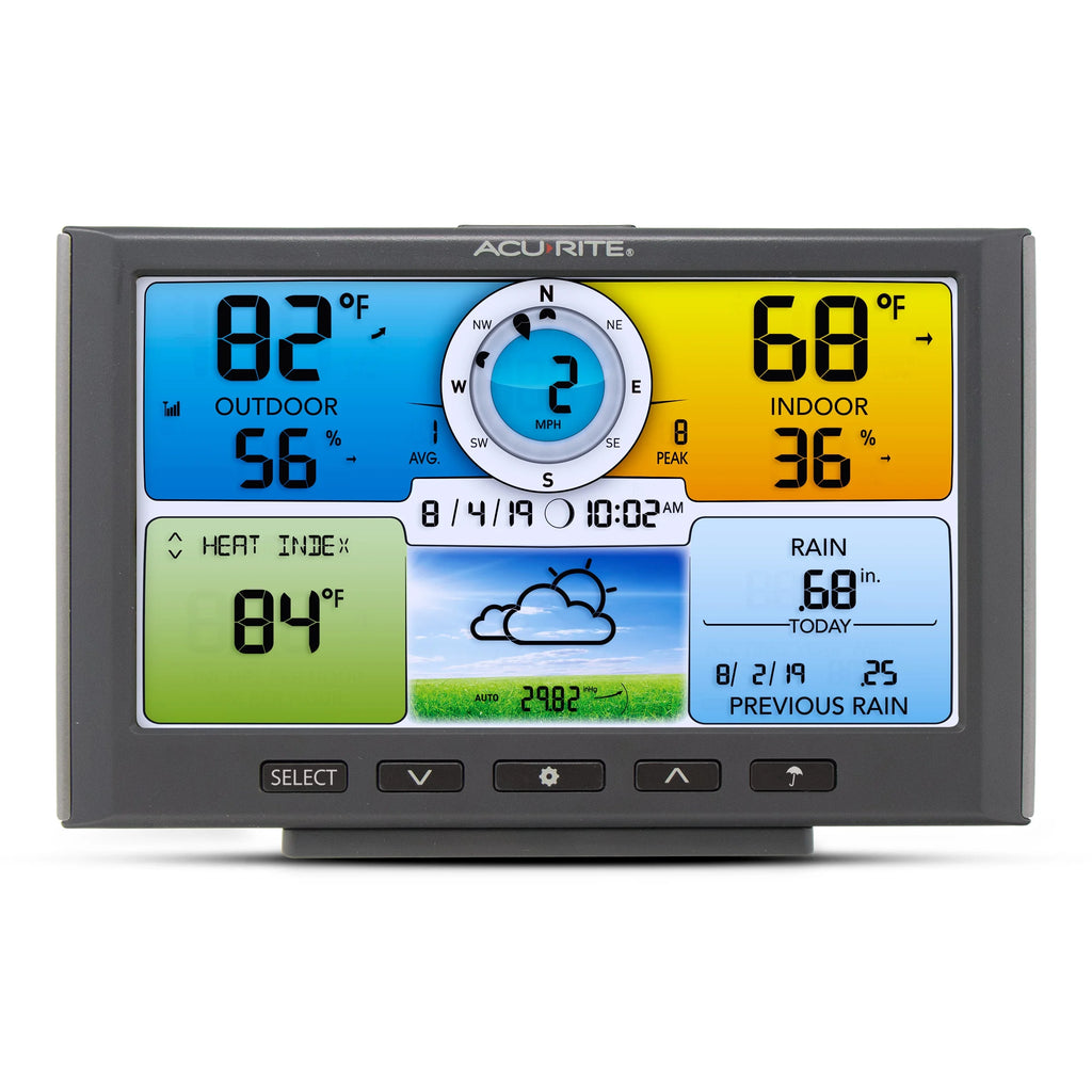 AcuRite Iris? (5-in-1) Wireless Home Weather Station, Indoor/Outdoor Temperature, Humidity, Wind, and Rain (01529M)