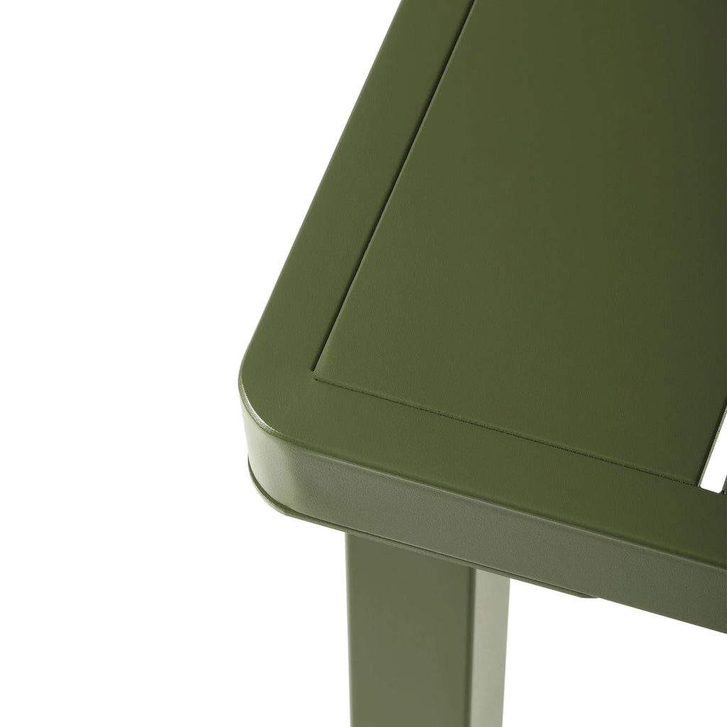 WestinTrends Playa 59" Iron Metal Outdoor Rectangular Patio Dining Table For 6, Olive Green