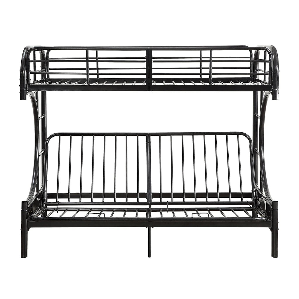 Acme Furniture Eclipse Twin over Full Futon Bunk Bed, Black