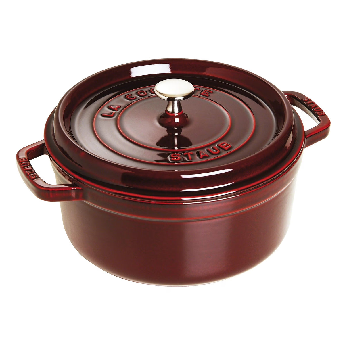 Staub Cast Iron 4-qt Round Cocotte - Matte Black