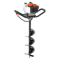 KFFKFF Earth Excavator, 43cc 1250W Soil Borer, Gas-Operated Ground Driller with 8" Soil Drilling Bit, 30-inch Long Alloy Steel Borer, Suitable for Agricultural Land, Gardens and Plants, EPA Certified