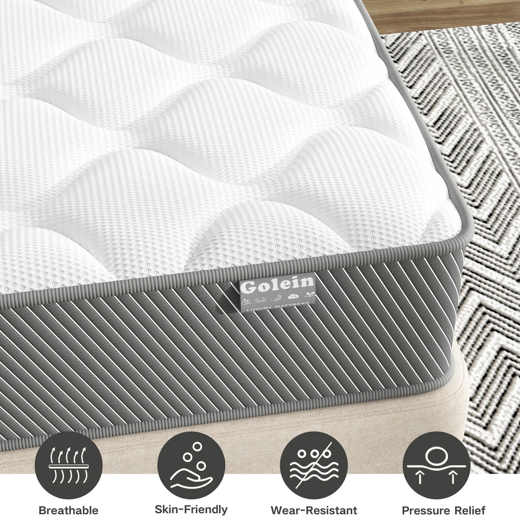Queen Size Mattress, 12 Inch Memory Foam Hybrid Mattress Full Size in a Box, Back Pressure & Pain Relief, Medium Firm Mattresses, Motion Isolation,CertiPUR-US