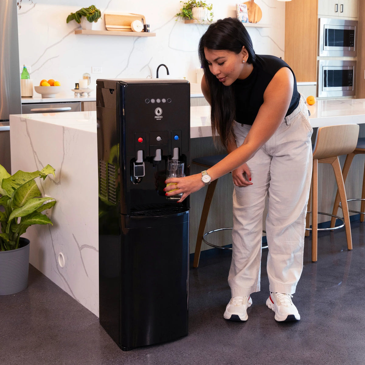 Primo Water® Bottom Loading Pro 2 Temp Water Dispenser with Single-Serve Coffee Maker, Black
