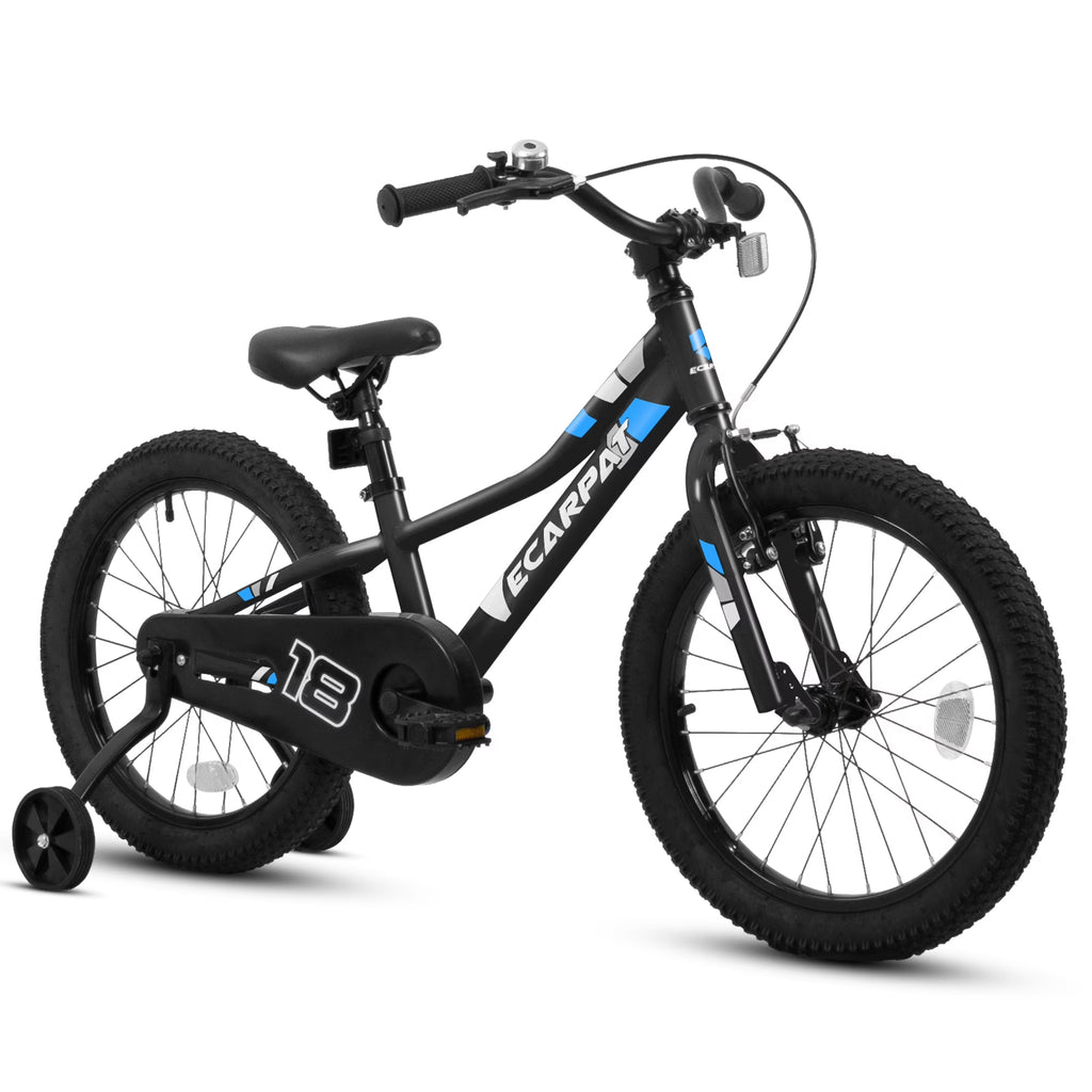 iRerts Kids Bike with Training Wheels, 18 Inch Boys Girls Bike for Kids Ages 4-9 Years Old, Children Bicycle with Front V Brake, Rear Holding Brake, Red