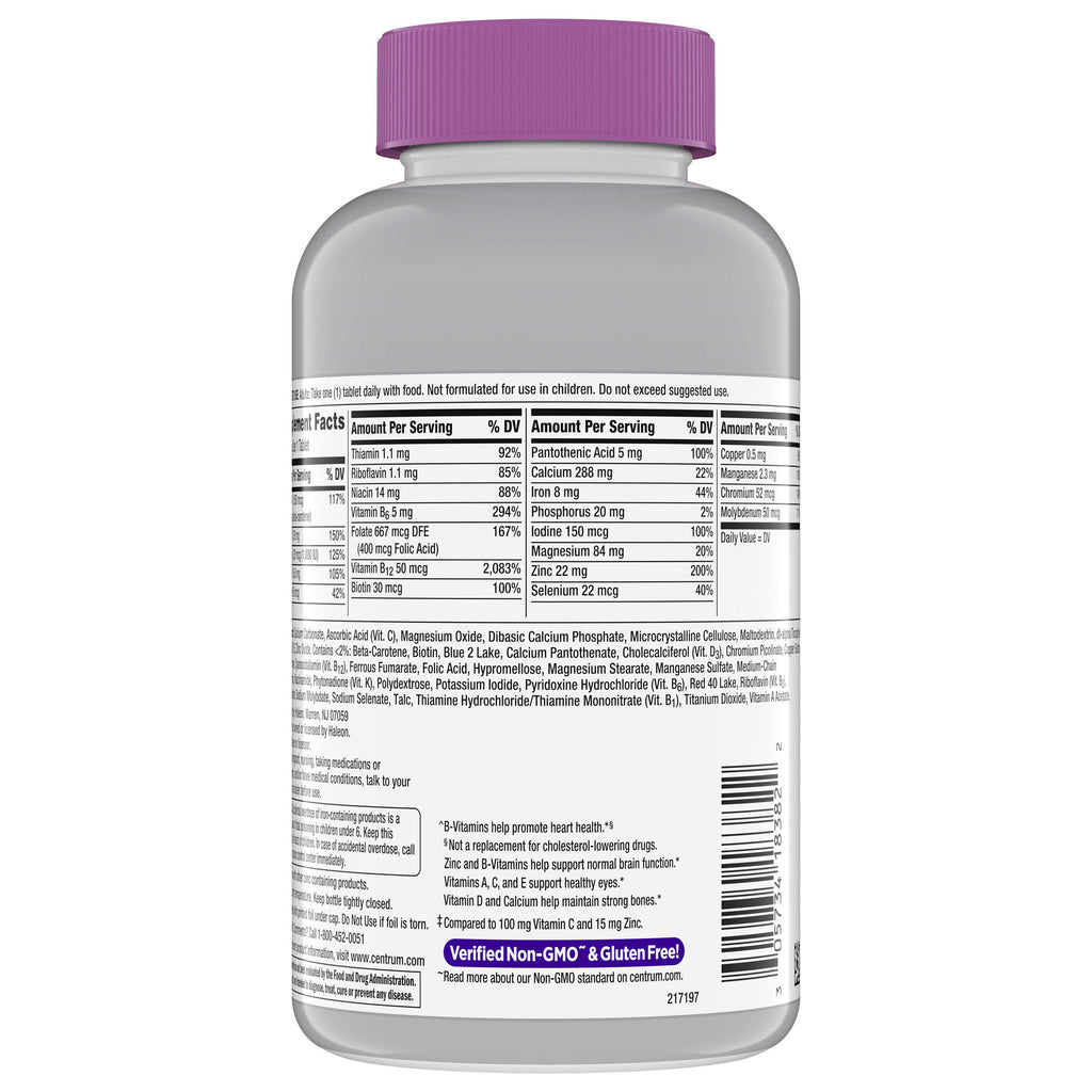 Centrum Silver Women 50+ Immune Support Multivitamin, 275 Tablets
