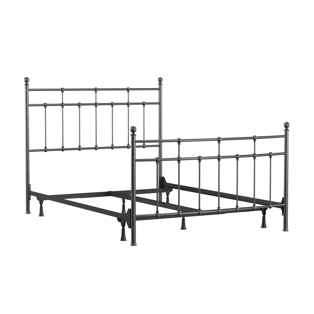 Hillsdale Furniture Providence Metal Full Bed with Spindle and Casting Design, Antique Bronze