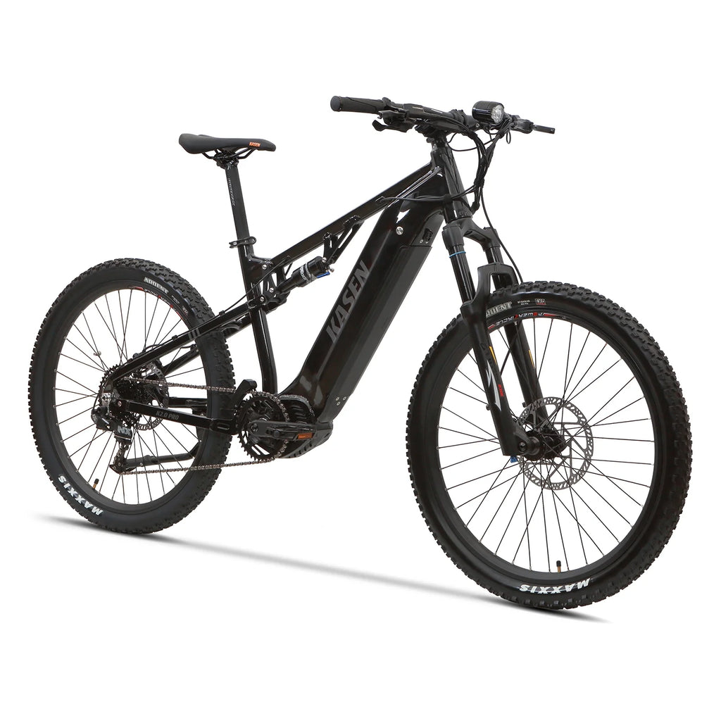Kasen Electric Mountain Bike Mid-driven 500w 48v 15ah Full Suspension Throttle and Pedal Assist