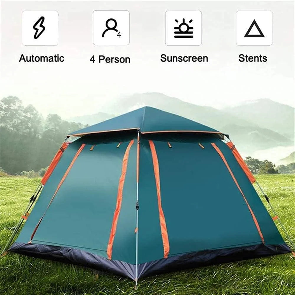 4 Person Family Camping Tent 4 Season Waterproof Anti-UV Windproof Tents Family
