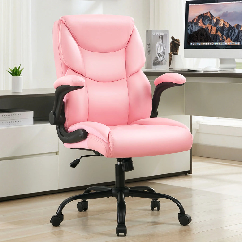 JONPONY Big and Tall Office Chair Wide Seat Ergonomic Computer Desk Chair High Back Executive Leather Chair Adjustable Task Chair Lumbar Back Support 8 Hours Heavy Duty Design,Black