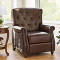 Pioneer Woman Harper Pushback Leather Recliner, Whiskey & Faux Cowhide Upholstery
