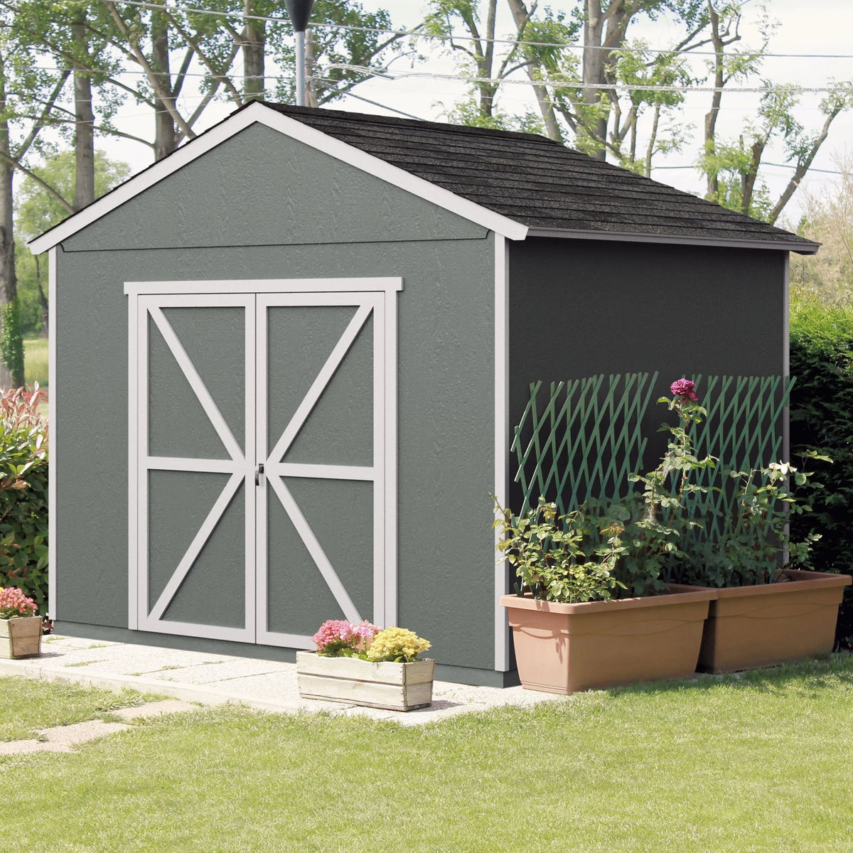 Handy Home Products Rookwood 10 ft. x 18 ft. Wood Storage Shed