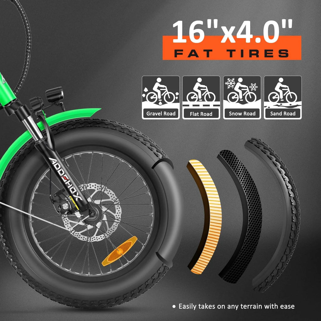 Addmotor M-360II Semi-Recumbent Electric Trike, 85MI, Fat Tire 3 Wheel Electric Bike for Adults, 750W 48V 20Ah Electric Tricycle for Seniors, 20" Electric Trike with Speed Differential, Green