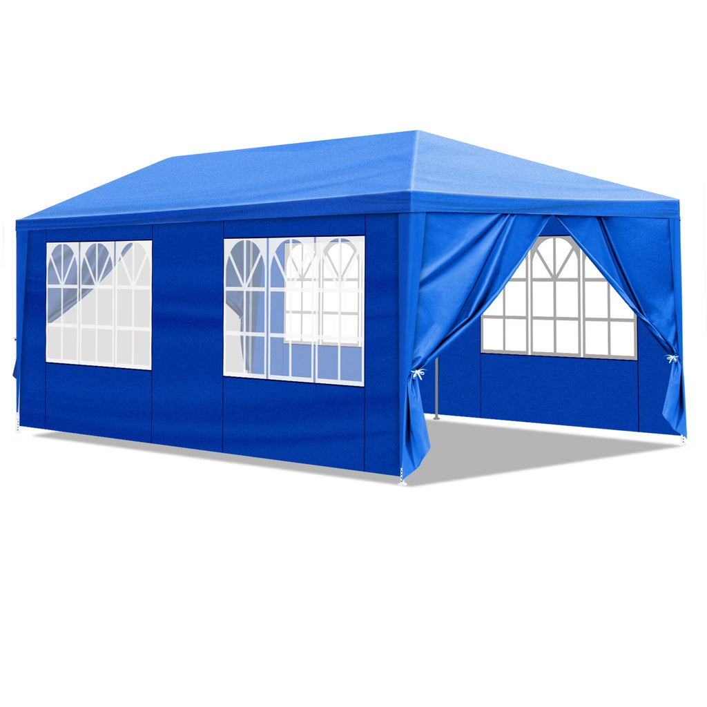 GoDecor 10'x20' Canopy Tent Garden Wedding Party Tent 6 Sidewall Blue