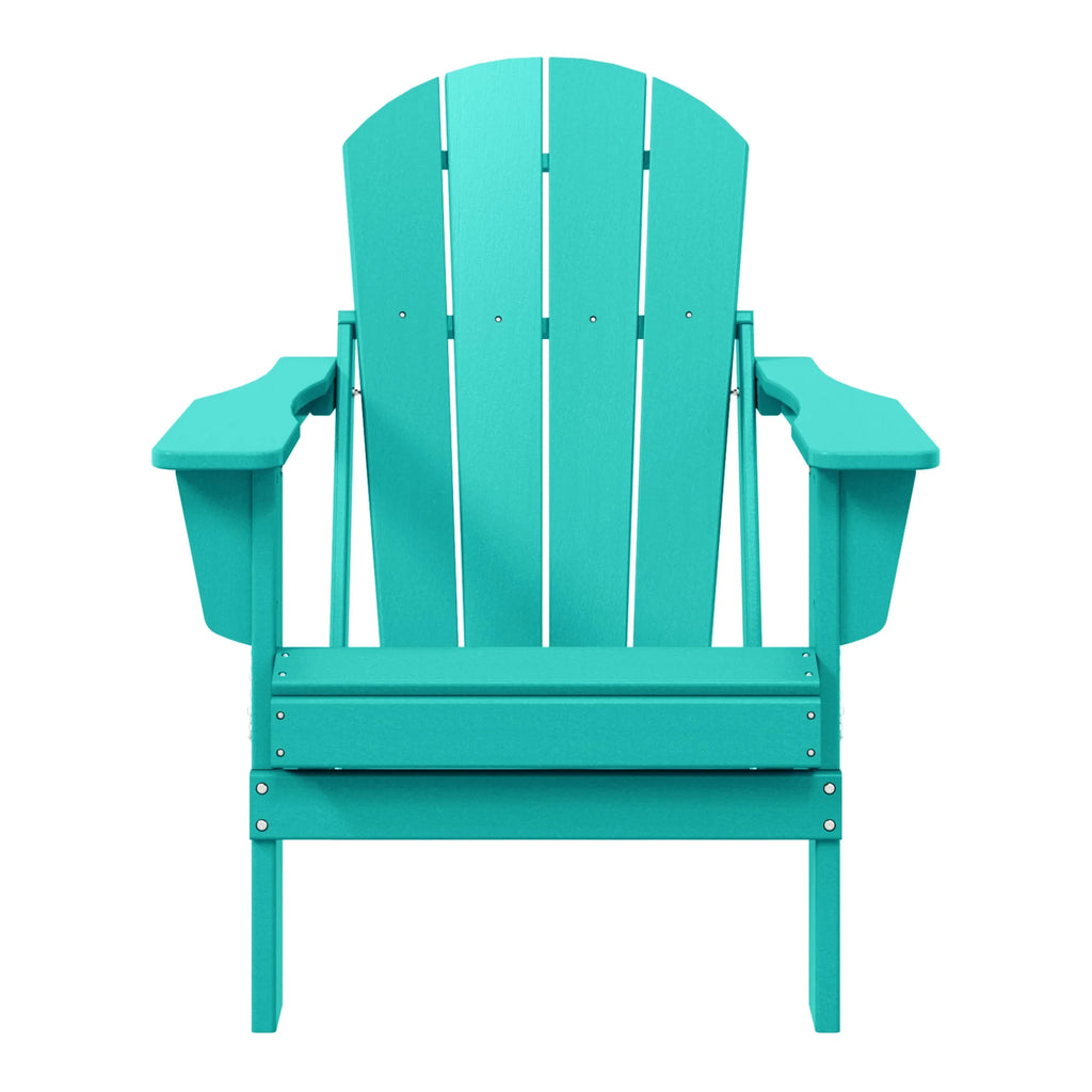 Westintrends Outdoor Folding HDPE Adirondack Chair, Patio Seat, Weather Resistant, Dark Brown