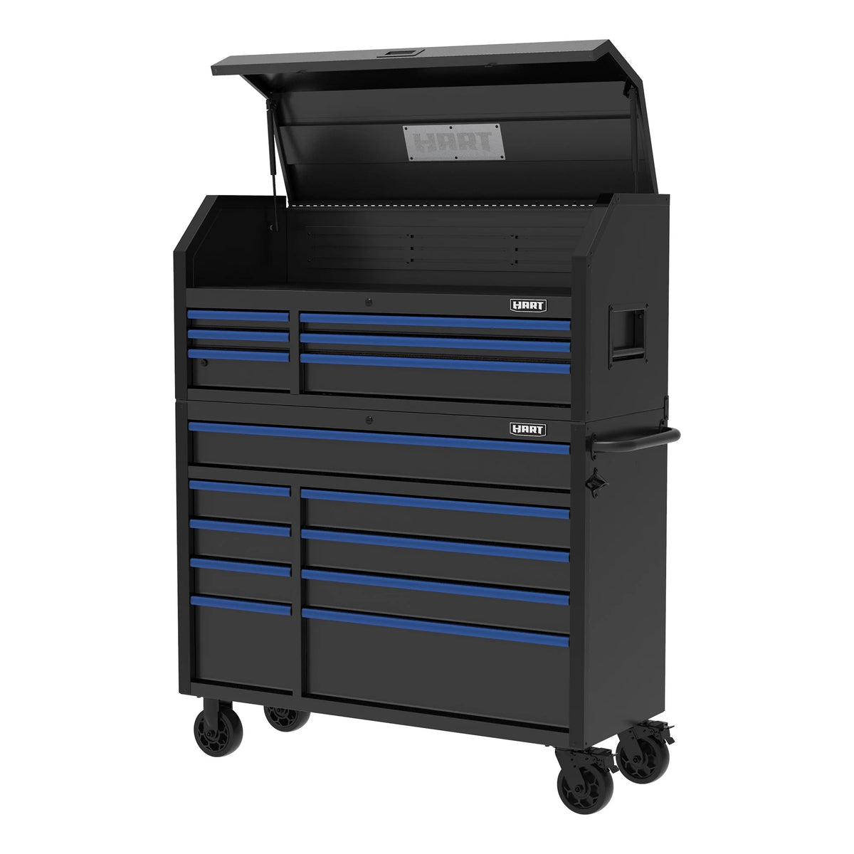 HART 52-Inch 9-Drawer Heavy-Duty Steel Tool Cabinet, Locking Rolling Garage Storage