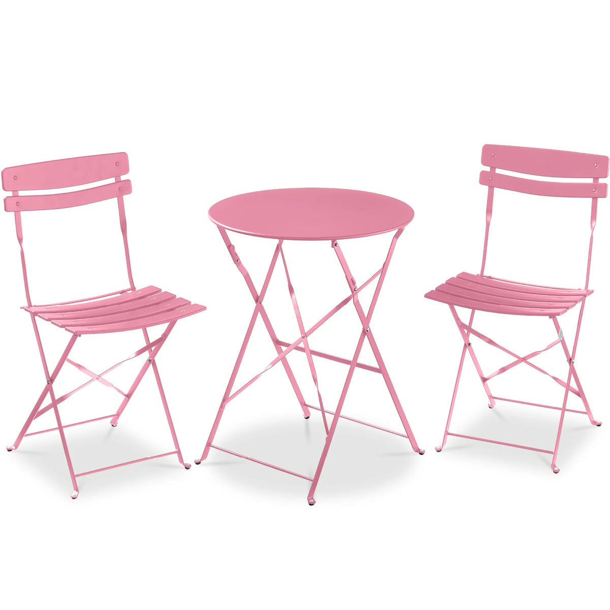 Best Choice Products 3-Piece Small Bistro Set, Folding Patio Furniture Set of 2 Chairs and Table - Black