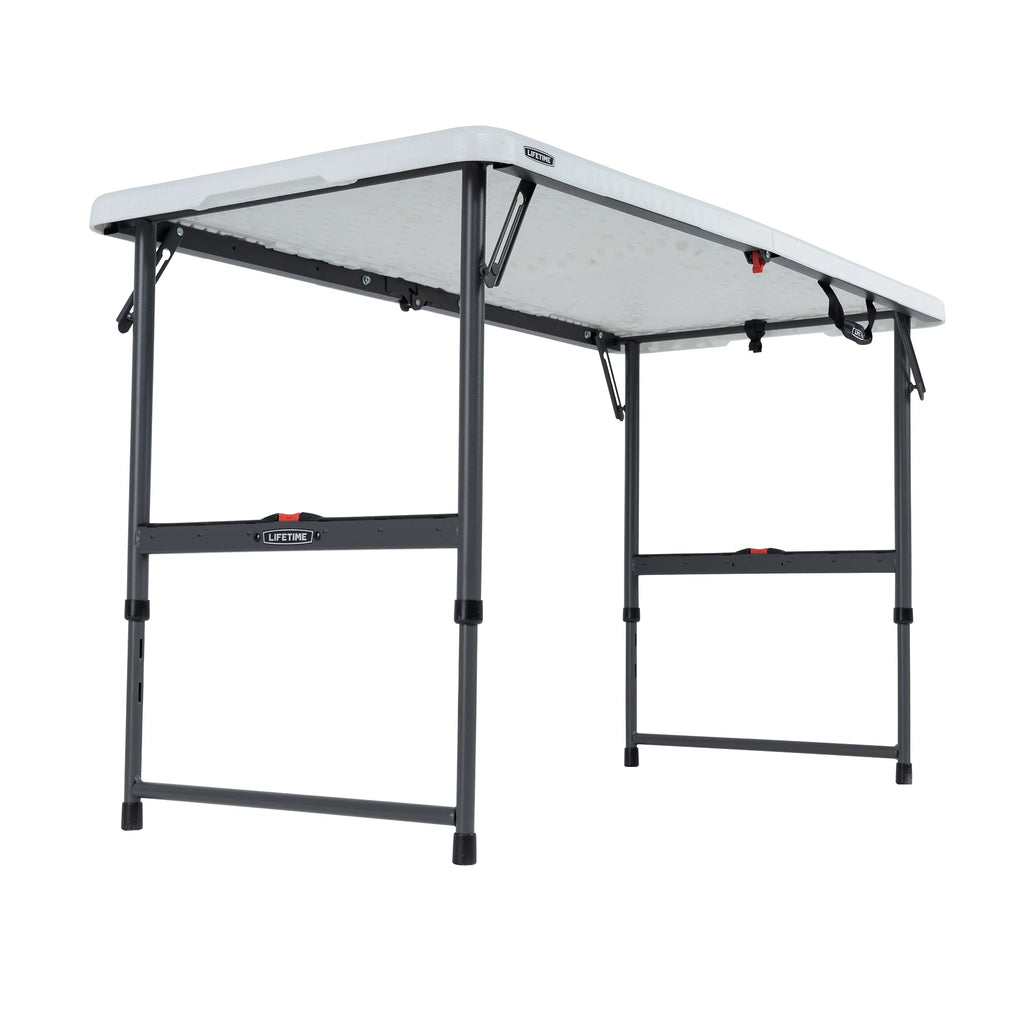 Lifetime 4-Foot Fold-in-Half Adjustable Table (Residential)