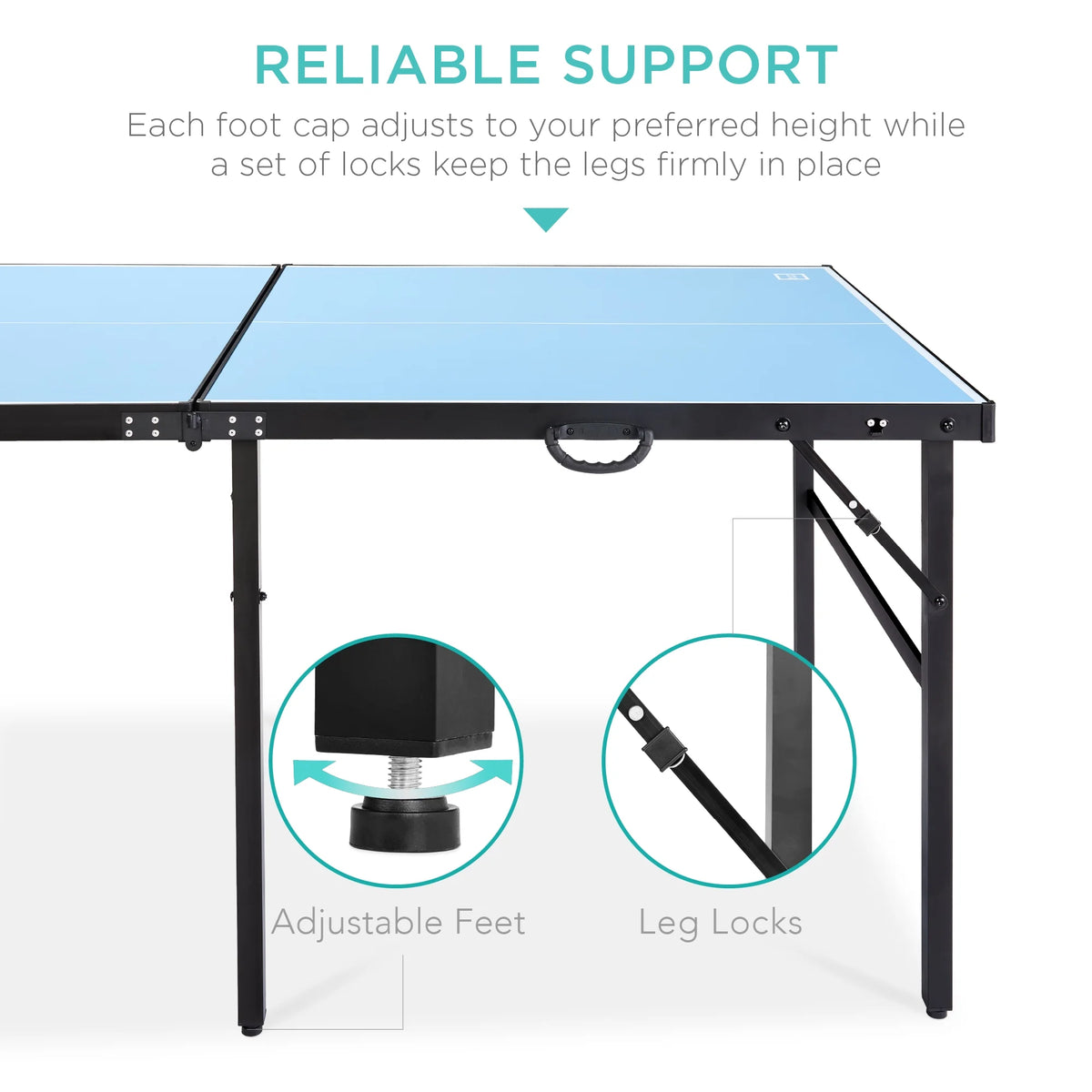 Best Choice Products 6x3ft Portable Ping Pong Table Game Set, Folding Table Tennis w/ 2 Paddles, Balls - Blue