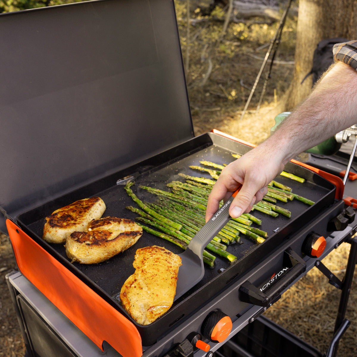 Blackstone Adventure Ready 20 x14 2-Burner Propane Camping Griddle with Latching Hood and Handle