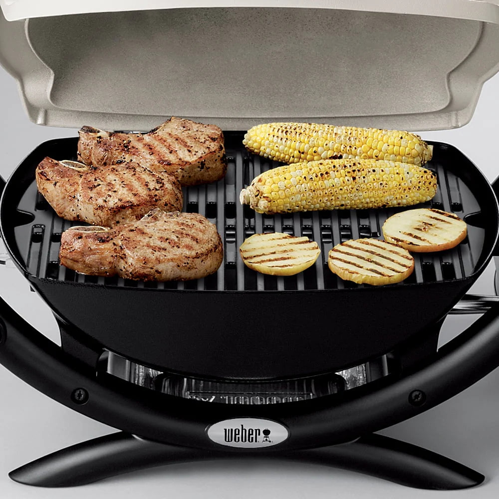 Q 1000 1-Burner Portable Gas Grill, Titanium