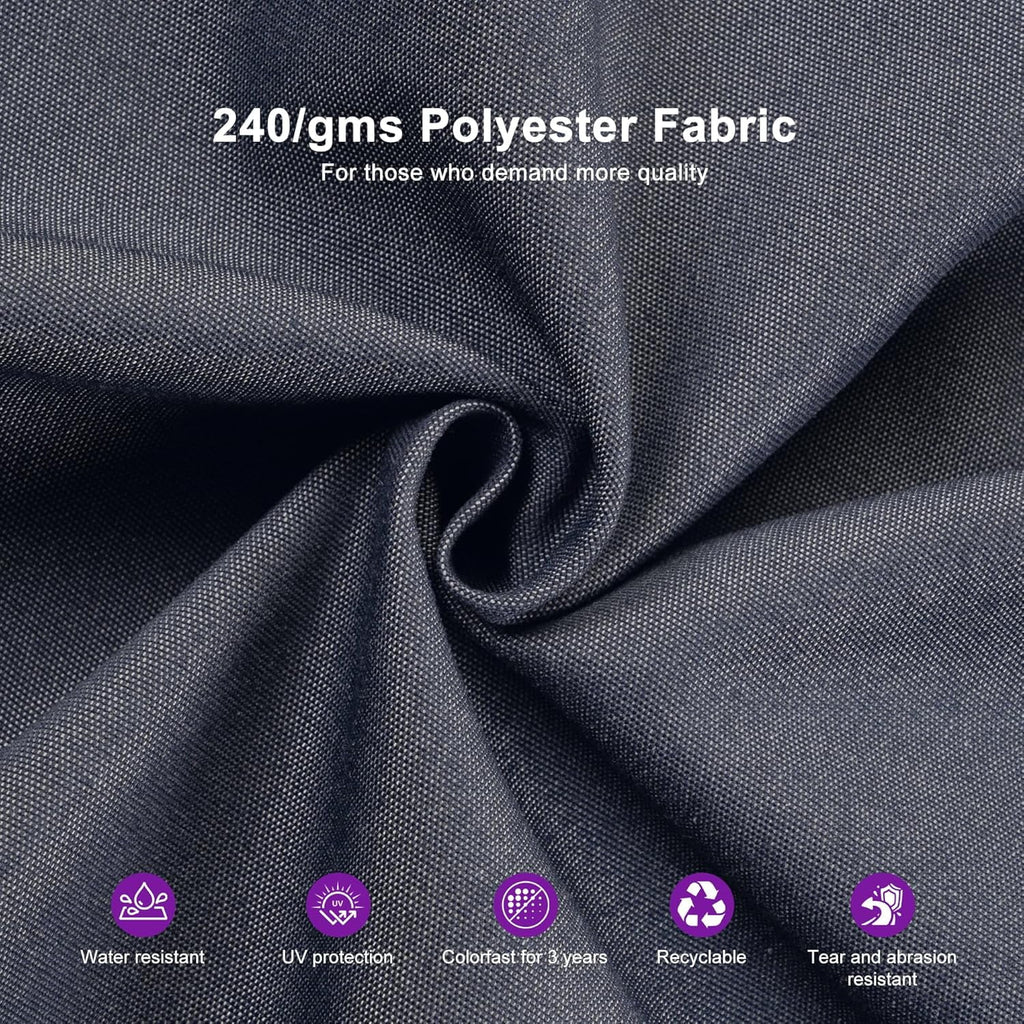 PURPLE LEAF Outdoor Cantilever Umbrella 10' X 13' Rectangle Umbrella Large Patio Umbrella Windproof Heavy Duty Hanging Offset Umbrella for Garden Outdoor Pool, Dark Grey
