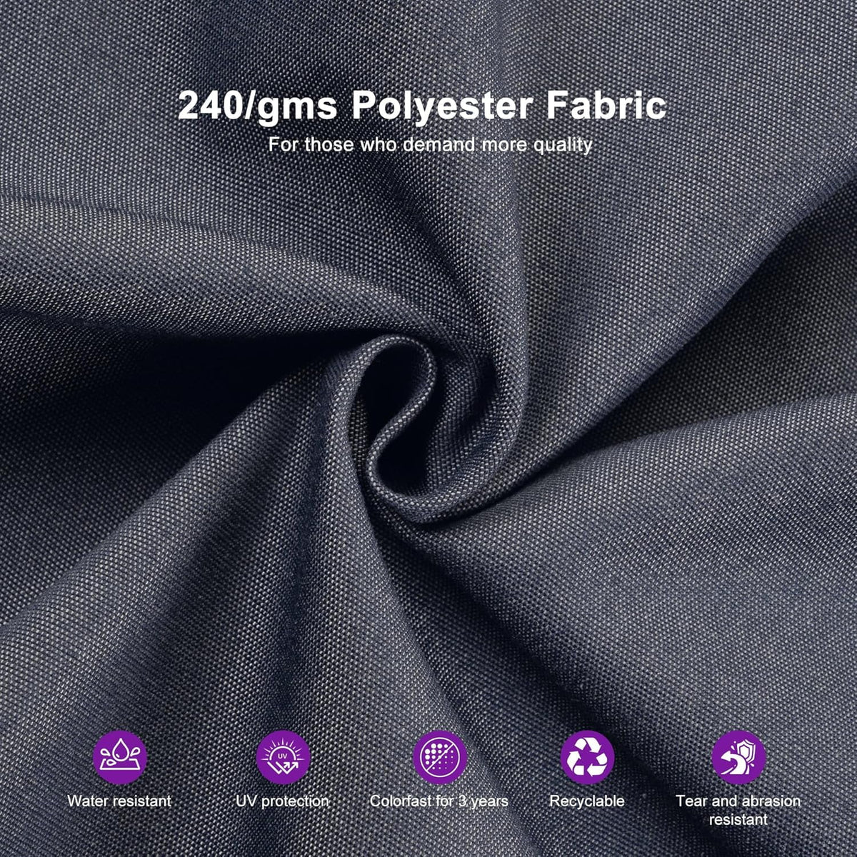 PURPLE LEAF Outdoor Cantilever Umbrella 10' X 13' Rectangle Umbrella Large Patio Umbrella Windproof Heavy Duty Hanging Offset Umbrella for Garden Outdoor Pool, Dark Grey