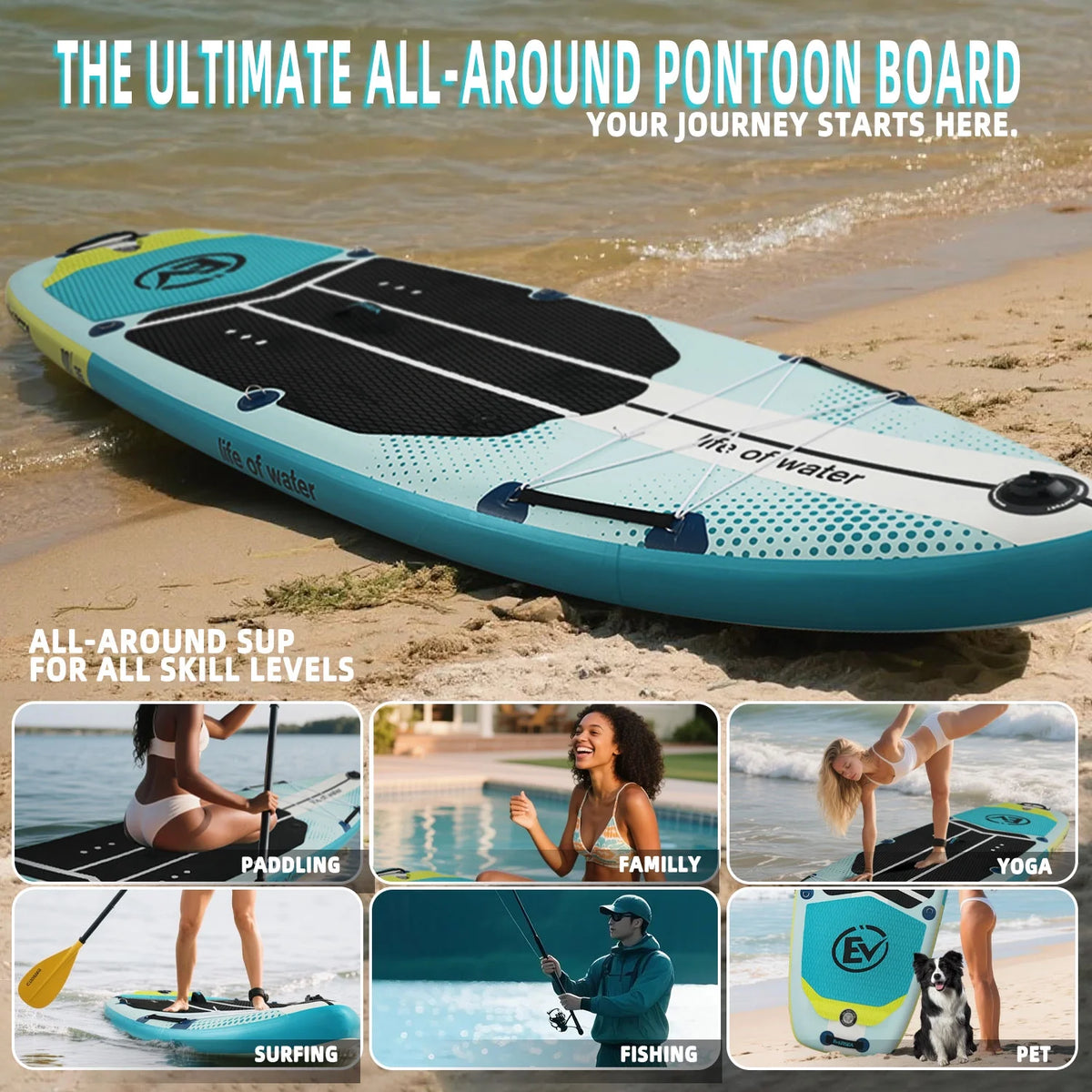 MSEASFREE Inflatable Paddle Board Stand up Paddle Board with Premium SUP Accessories