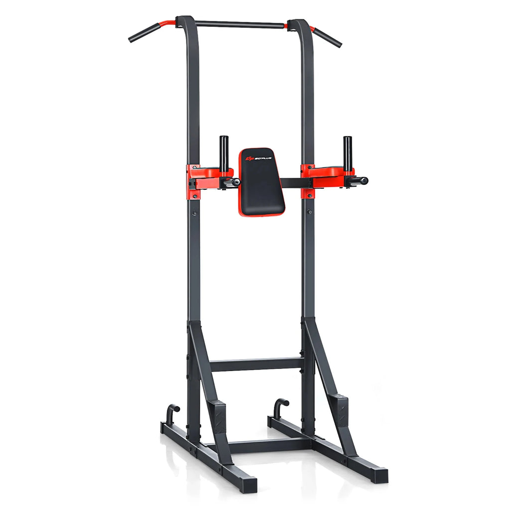 Goplus Multi-function Power Tower Pull Up Bar Dip Stand Home Gym Full-body Workout