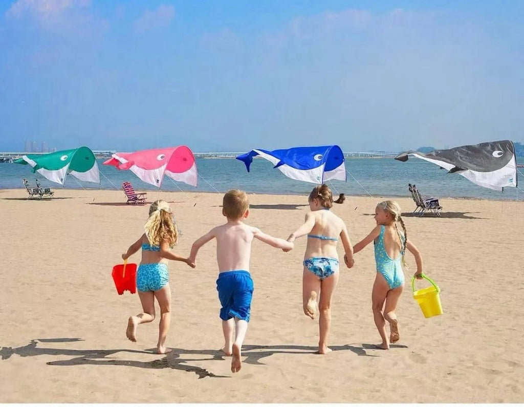 Portable Beach Shade Tent Wind Driven Lightweight 2.43 lbs for 2-3 People Blue