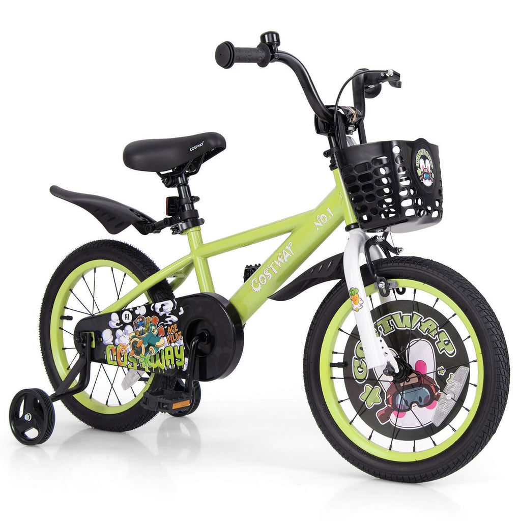 Costway 16" Kid’s Bike for 4-7 with Height-Adjustable Handlebar & Saddle Handbrake Blue