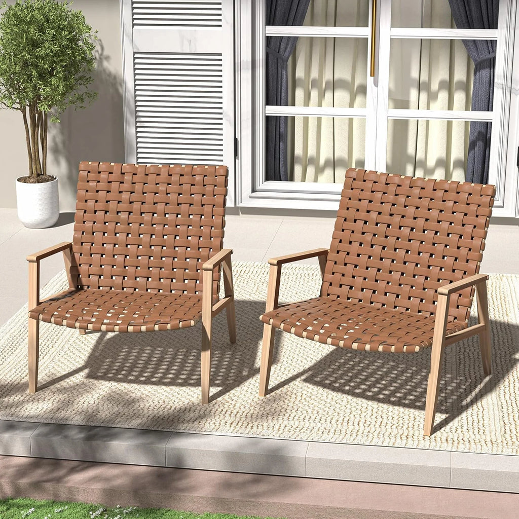 Outdoor Chairs Set of 2, Patio Bistro Set, Outdoor Furniture Set, Outdoor Conversation Chair Sets for Balcony Backyard Park Garden
