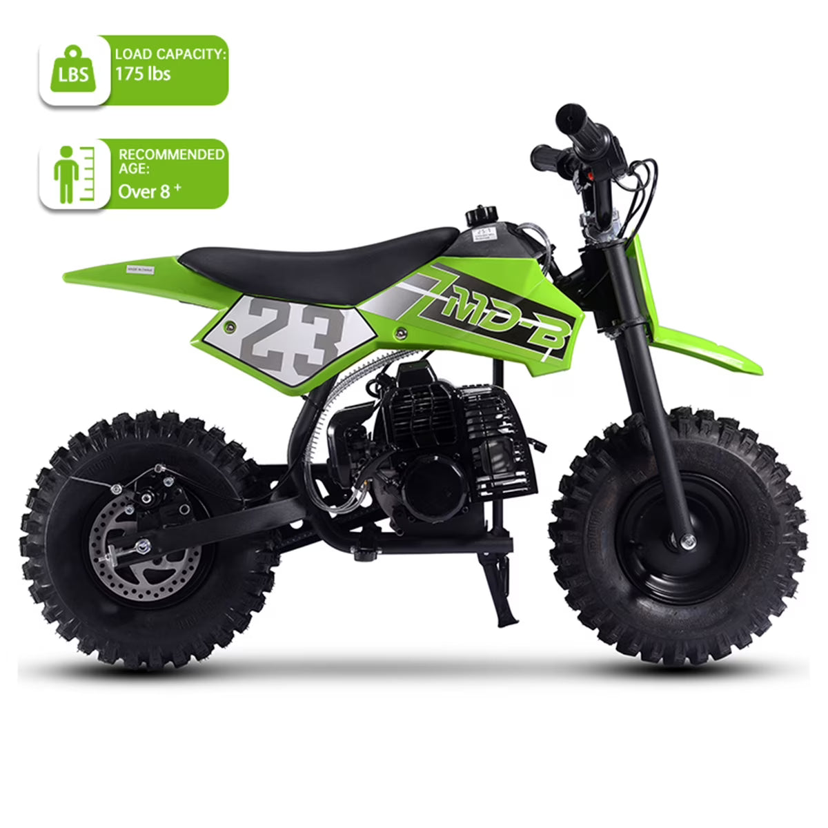 TOXOZERS Dirt Bike for Kids,Gas-Powered Mini Pit Bike with 13 Inch Knobby Tires,25 MPH,Rear Disc Brake,Supports up to 175 lbs,Begin-ner Off Road Motorcycle for Boys Girls,Blue
